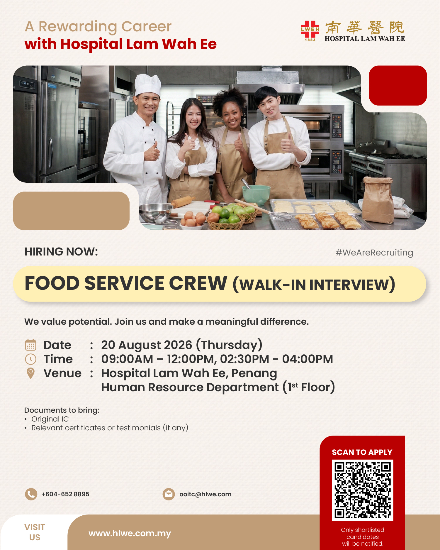 Food Service Crew (Walk-in Interview)